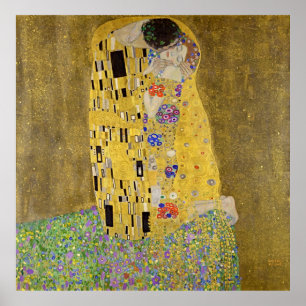 Timeless Elegance: Gustav Klimt's 'The Kiss'  Poster