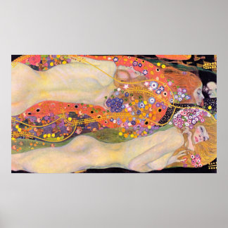 Timeless Elegance: Gustav Klimt's Water Serpents 2 Poster