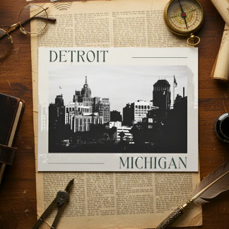Timeless Elegance of Detroit, Michigan Postcard