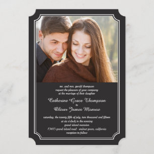 Timeless Elegance Photo Wedding Invitations