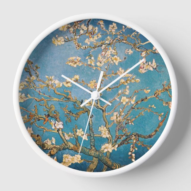 Timeless Elegance: Van Gogh's Almond Blossom  Clock (Front)