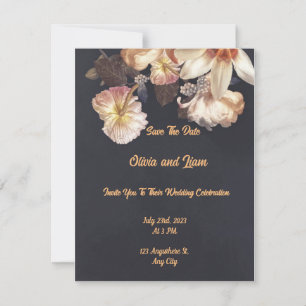 Timeless Elegance Wedding Flat Card