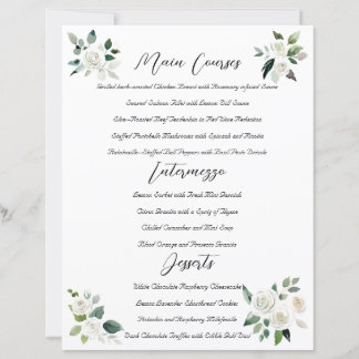 Timeless Elegance: Wedding Luncheon Menu