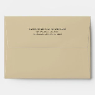 Timeless Elegant Beige Return Address Envelope