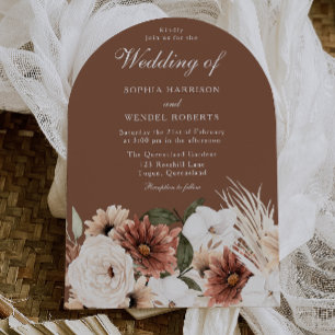 Timeless Elegant Boho Arch Wedding Invitation