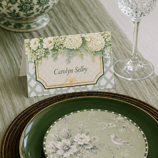 Timeless Elegant Garden Party Place Card