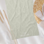 Timeless Elegant Olive Green Botanical Custom Tea Towel<br><div class="desc">This classy cute olive green towel is perfect for any home. Its clean lines,  simple colours,  and pattern are timeless and versatile. Give one as a gift or get one for yourself,  you deserve it!</div>
