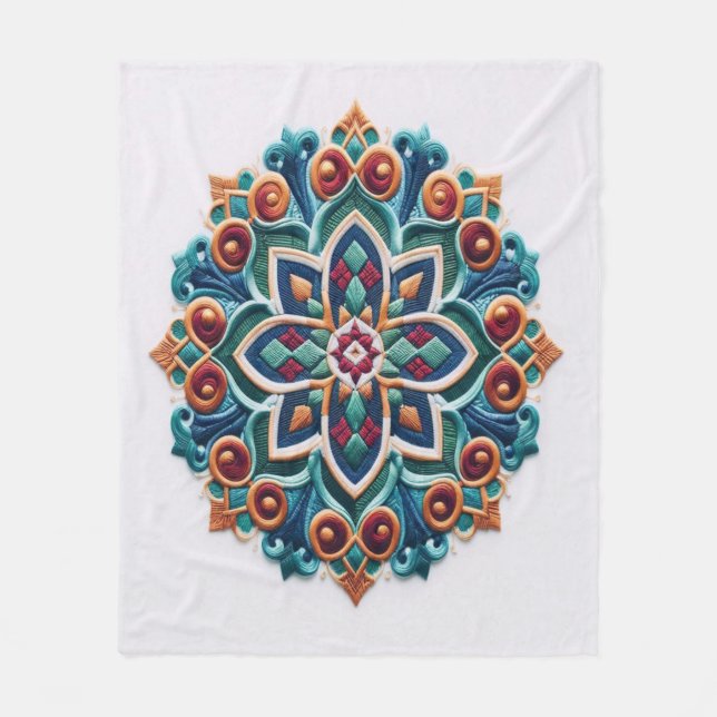 Timeless Embroidery #10 Fleece Blanket (Front)
