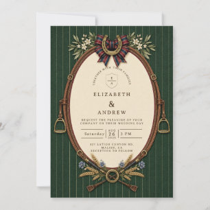 Timeless Equestrian Estate Wedding Invitation