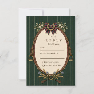 Timeless Equestrian Estate Wedding RSVP Card