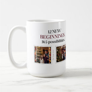 Timeless Family Photo Custom 2025 Calendar Coffee Mug