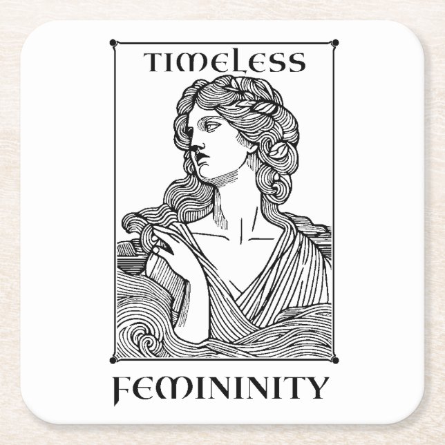 “Timeless Femininity”  Elegant Coasters (Front)