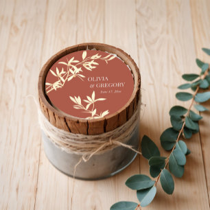 Timeless Floral Rustic Classic Round Sticker