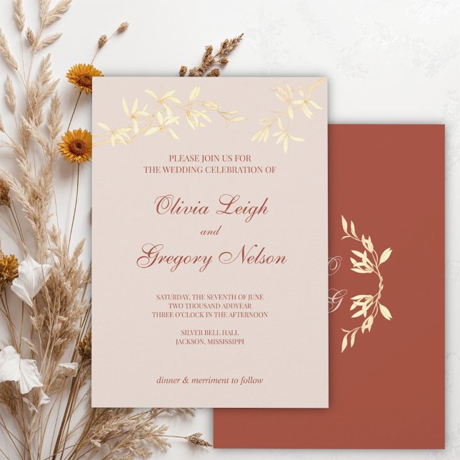 Timeless Floral Rustic Wedding Invitation (Creator Uploaded)