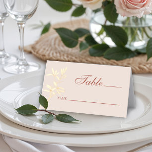 Timeless Floral Rustic Wedding Table no Place Card