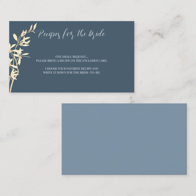 Timeless Floral Symphony Recipe request Card (Front/Back)