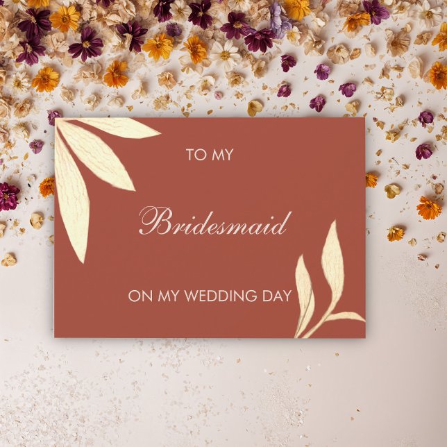 Timeless Floral To my Bridesmaid on my Wedding Day Invitation (Creator Uploaded)