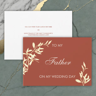 Timeless Floral To my father on my Wedding Day Invitation