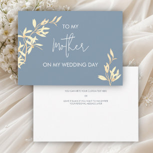 Timeless Floral To my mother on my Wedding Day Invitation