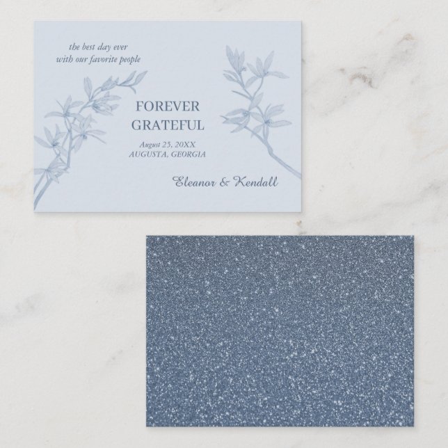 Timeless Flower Thank You  Enclosure Card (Front/Back)