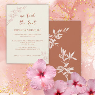Timeless Flower "Tied the Knot" Wedding Invitation