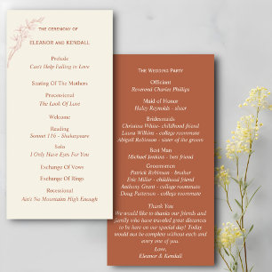 Timeless Flower Wedding Program