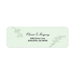 Timeless Flower Wedding Return Address 