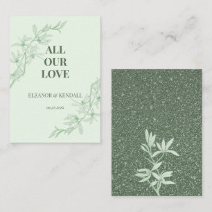 Timeless Flower Wedding Thank You Enclosure Card