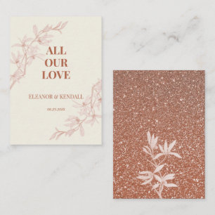 Timeless Flower Wedding Thank You Enclosure Card