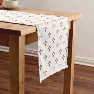 Timeless French Imperial Floral & Diamond Motif Short Table Runner