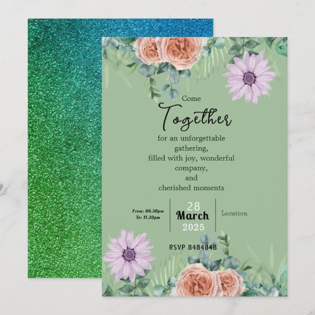 Timeless Friendship Invitation (Front/Back)