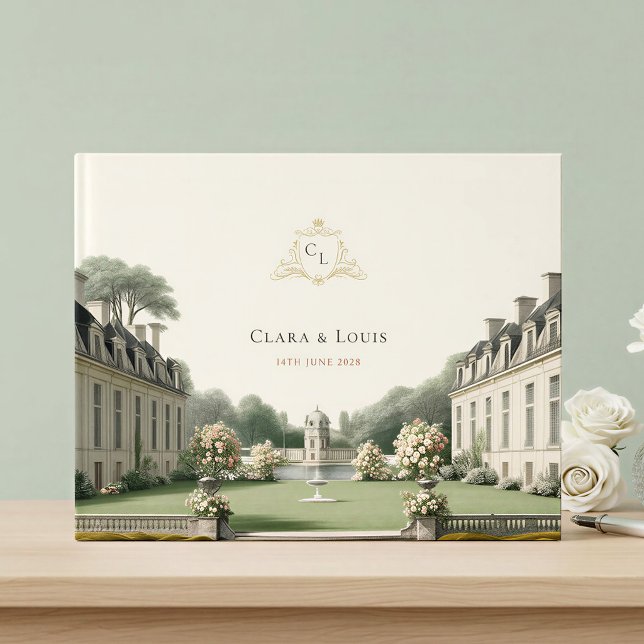 Timeless Garden | French Château Monogram Wedding  Guest Book (Creator Uploaded)