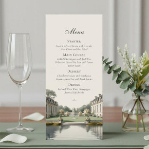 Timeless Garden French Château Wedding Menu