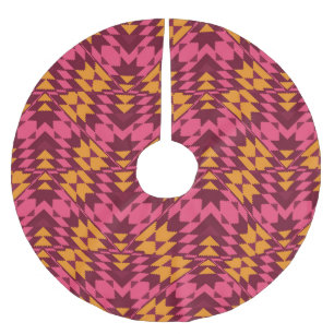 Timeless Geometric: Seamless Pattern Brushed Polyester Tree Skirt