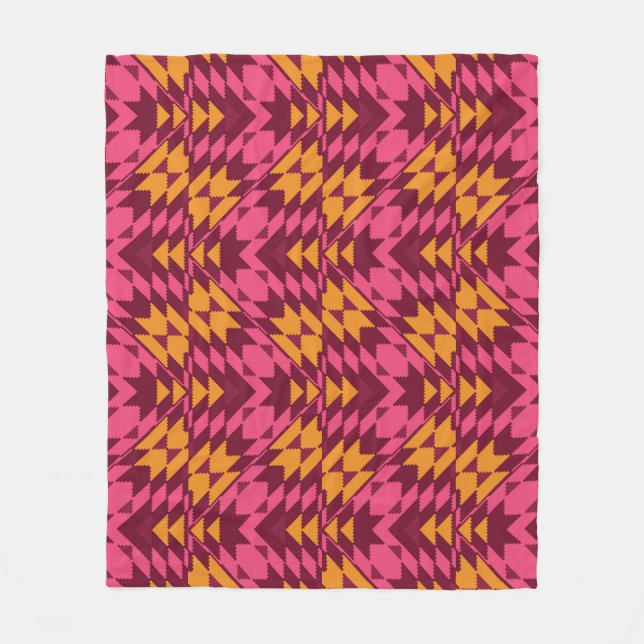 Timeless Geometric: Seamless Pattern Fleece Blanket (Front)