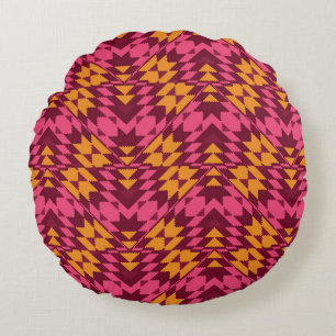 Timeless Geometric: Seamless Pattern Round Cushion