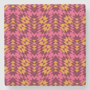 Timeless Geometric: Seamless Pattern Stone Coaster