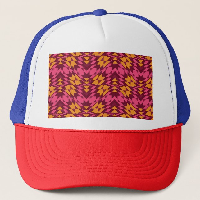 Timeless Geometric: Seamless Pattern Trucker Hat (Front)