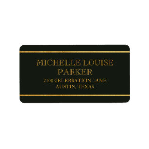 Timeless Gold Dark Green Personalised Label
