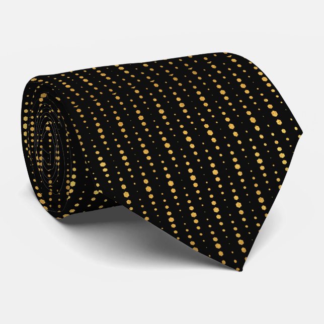 Timeless Gold Geometric Neck Tie Gift for Men (Rolled)