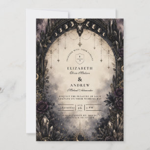Timeless Gothic Celestial Wedding Invitation