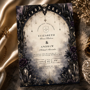Timeless Gothic Celestial Wedding Invitation
