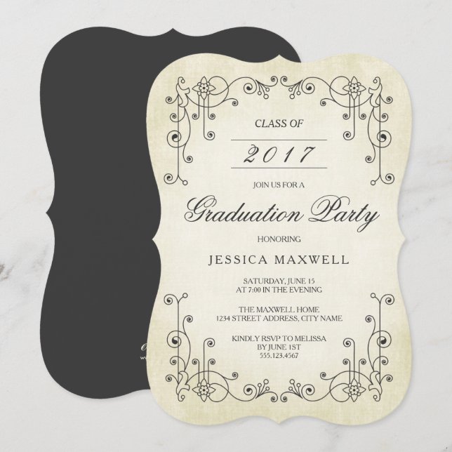 Timeless | Graduation Party Invitation (Front/Back)