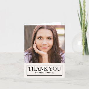 Timeless Grid EDITABLE COLOR Thank You Card