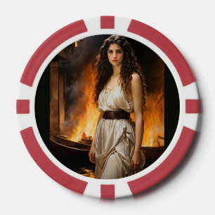 "Timeless Helen: Troy’s Catalyst" Poker Chips