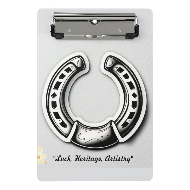 "Timeless Horseshoe" Mini Clipboard (Front)
