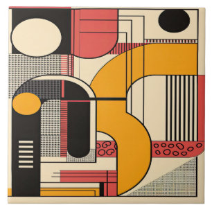 Timeless Lines Minimalist Art Modernist Tradition Tile