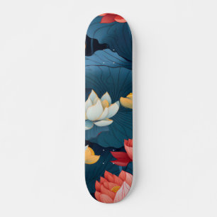 Timeless Lotus Flower Skateboard