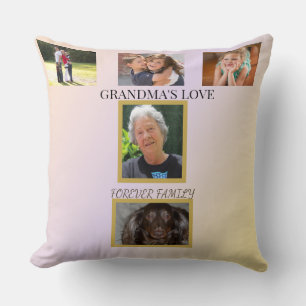 Timeless Love 5-Photo Family Tribute Cushion