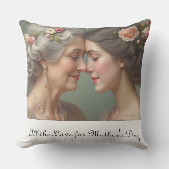 Timeless Love Between Mother and Daughter Cushion (Front)